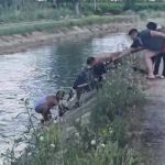 Araçla sulama kanalına uçtu, yardımları reddetti